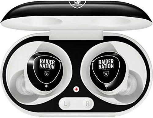 Skinit Decal Audio Skin Compatible with Samsung Galaxy Buds+ - Officially Licensed NFL Las Vegas Raiders Team Motto Design