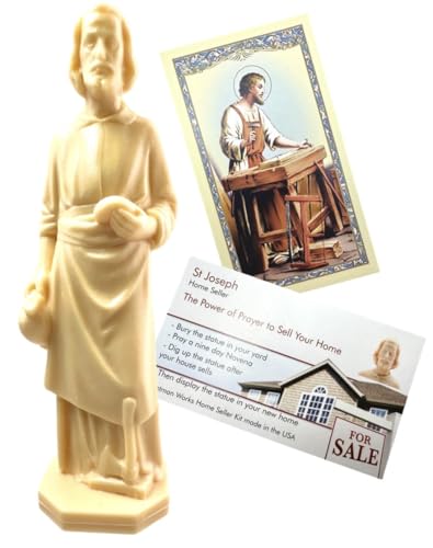 Estatua de San José con kit completo para vender casas miniatura 1