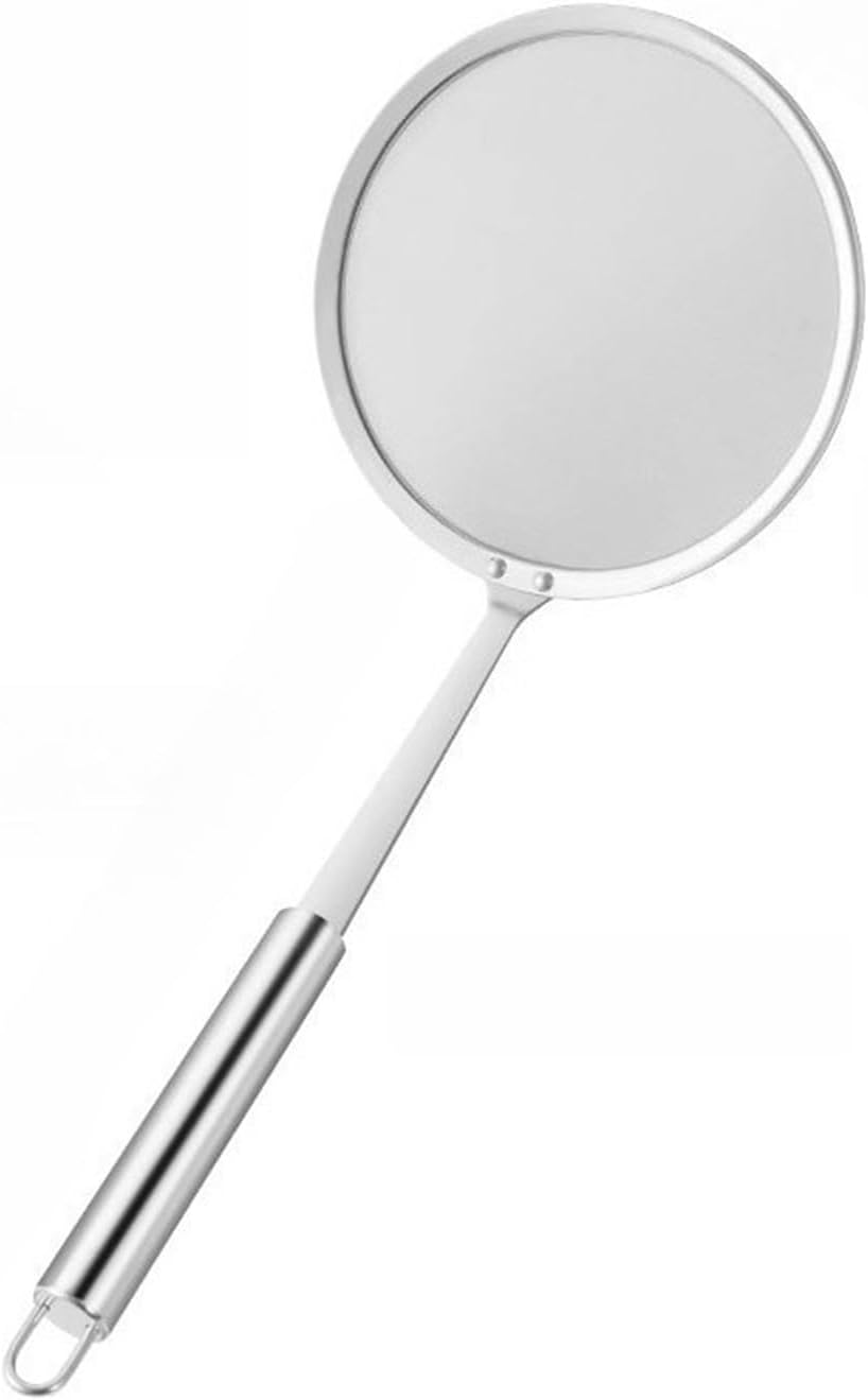 1 Pack Skimmer Spoon Stainless Steel Grease Filter, Kitchen Cooking Fine Mesh Food Strainer, Compatible For Filtering Oil And Foam(1 set)