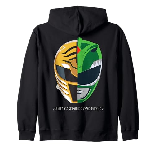 Image of Power Rangers White Green Ranger Face Off Zip Hoodie