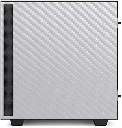 Skinit Decal Gaming Skin Compatible with NZXT H510 Compact ATX Mid-Tower Case - Skinit Originally Designed White Carbon Fiber Design