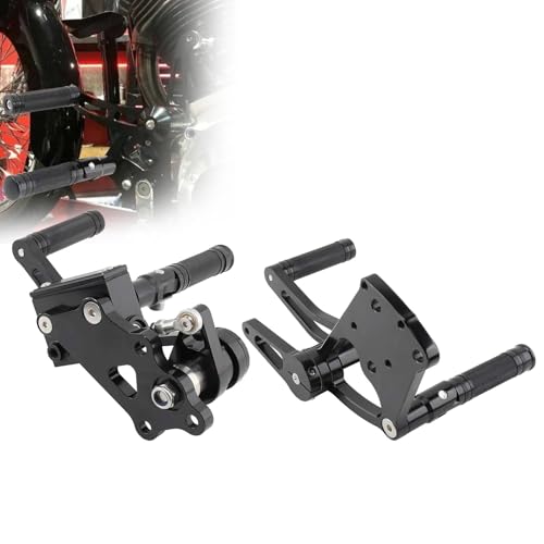 Repose-pieds avant noirs Harley Softail pour le confort de vos road trips
