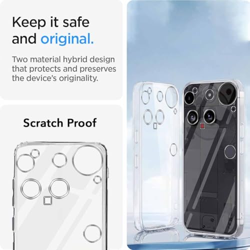 Image of Jkobi Silicone Back Cover Case for Nothing Phone 3 (Clear Shockproof Case with Camera Protection | Soft and Flexible | Transparent)