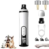 Upgrade 2026 Heusom Silent Groom Pro Nail Grinder Cordless with LED Light & 3 Speeds, Heusom Silent Groom Pro for Dogs and Cats, Quick USB Charge, for Thick and Long Nails (1+2*Replacement Head)