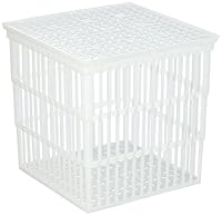 neoLab Polypropylen Korb mit Deckel, Weiß, 12l Kapazität, 229mm x 229mm x 229mm