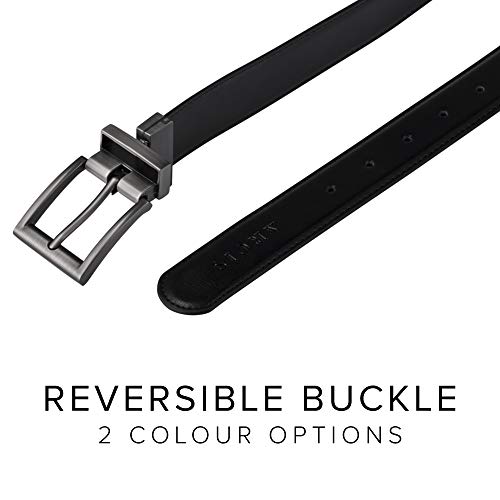 Reversible Belts for Men, Black and Brown - Cowhide Minimalist Belt for Work or Everyday3