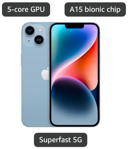 Image of Apple iPhone 14, 512GB, Blue for Verizon (Renewed)