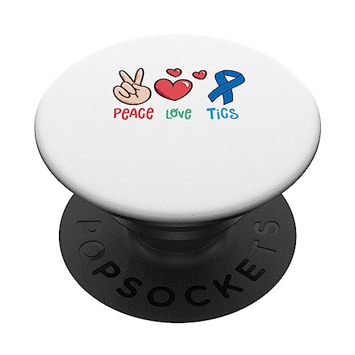 I Have Tourette Syndrome Tourette's Ribbon Tourettes PopSockets Swappable PopGrip, Black