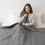 XVCAS Weighted Blanket for Adults - Cooling Heavy Blanket for 110-130lbs with Premium Glass Beads - Soft Thick Big Blankets for All-Season Sleeping Comfort Breathable (60' x 80' 15lbs)