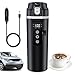 Tazza Di Acqua Riscaldata Per Veicolo 24V/12V 500ml Bollitore Elettrico Per Automobile Bollitore Da Viaggio Auto Tazza Riscaldata Per Auto Camion immagine