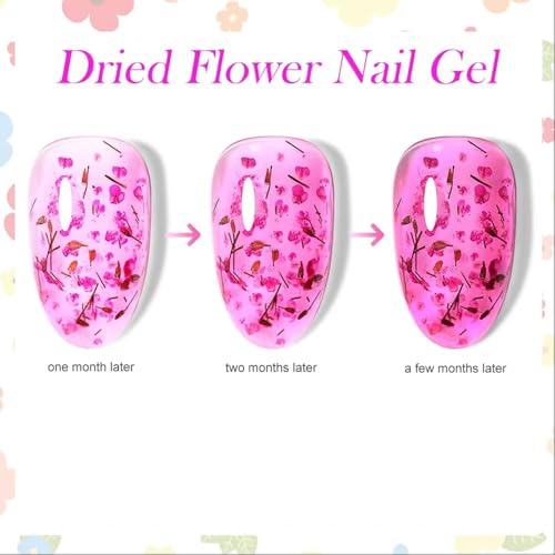 Esmalte en gel flores secas 5ml rosa y azul miniatura 5