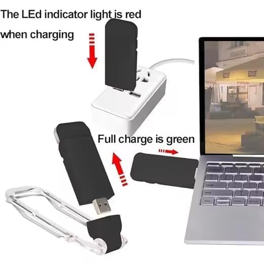 Image of Clip-On LED Book Lamp for Night Reading, USB Rechargeable Study Light for Students, 3 Brightness & Color Modes, Eye-Care Portable Foldable Reading Light for Bed & Travel (Black)