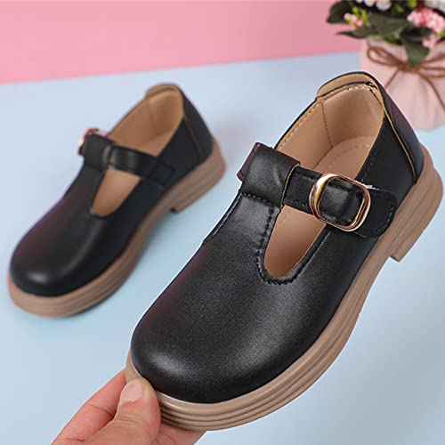Toddler Girls Fashion Loafers Non Slip Rubber Bottom Shoes with Metal Ring to 𝐌atch The Dress for Little Girls2