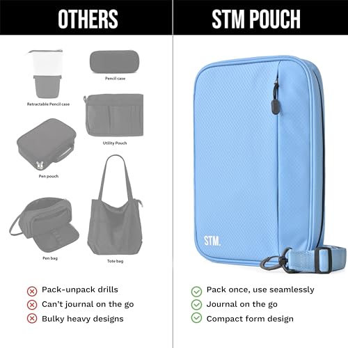 Image of Scribbles That Matter - B5 Pencil Case Pouch + Journal Organizer - Large capacity Kawaii Pencil Pouch, Pen Case, Marker Case, Journal Pouch Zippered Pocket Adjustable Shoulder Strap (8.5 x 12.5)
