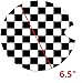 Xotic Tech 1x Black White Checkered Pattern Vinyl Sticker Decal Compatible with Mini Cooper Gas Cap Cover