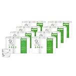 Papernet Bio Tech - Carta Igienica 407569, 8 Confezioni x 12 Rotoli in Pura Cellulosa da 18,15m Ciascuno, Combatte Naturalmente i Batteri Patogeni, 2 Veli, 165 Strappi per Rotolo da 9,5x11cm