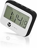 Vremi VRM020264N Digital Kitchen Timer Magnet Loud Clock with Alarm and Large Display in Cute Retro Shape-60 Minute 24 Hour Electric Stopwatch, Black