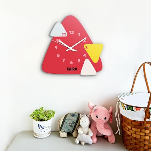 Image of Zooboo Personalized Wall Clock - Christmas & New Year | Custom Name Acrylic Silent Quartz | Sleek Modern Holiday Decor | Perfect Festive Gifts & Return Gifts, 30x30cm