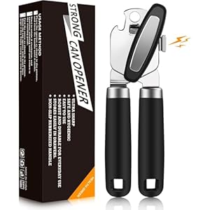 Apriscatole Manuale Con Magnete, Apriscatole Portatile in Acciaio Inox, 3 in 1, Multifunzione, Apribottiglie Con Manico Antiscivolo e Manopola Ergonomica, per Anziani