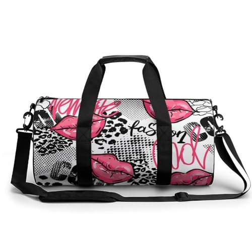 Sac de voyage lèvres roses cool, oubliez le stress des bagages lourds en camping et randonnée