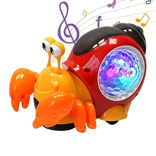 Jouet Électrique Escargots Rampants | Jouet Escargot Lumineux pour Bébé | Jouet D'escargot avec Lumière Et Musique | Jouet De Bébé Musique Escargots Rampants | Jouet Sensoriel Interactif pour Enfant