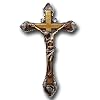 FKJSP Christus Emanuel Synagoge Katholieke Kruisbeeld Hars Decoratieve Muur Ornamenten Grote Kruis Jezus (Kleur: Brons)