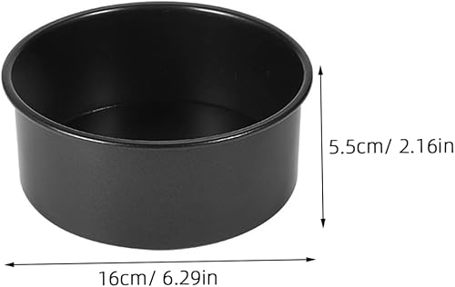 Miniatura 2 de Kichvoe Molde redondo de acero inoxidable, negro, 12 pulgadas