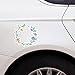 GWCU Auto Sticker 12.7x12.8CM Bellissimi Fiori Bellissimi Adesivi per Auto Accessori Finestra paraurti