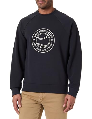 BOSS Men's Sweatshirt, Dark Blue 402, M