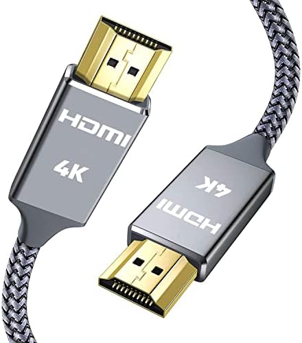 Capshi 4K HDMI Cable 6.6 ft, High Speed 18Gbps HDMI Cable,4K, 3D, 2160P, 1080P, Ethernet - 28AWG Braided HDMI Cord - Audio Return(ARC) Compatible UHD TV, Blu-ray, PS4, PS3, PC