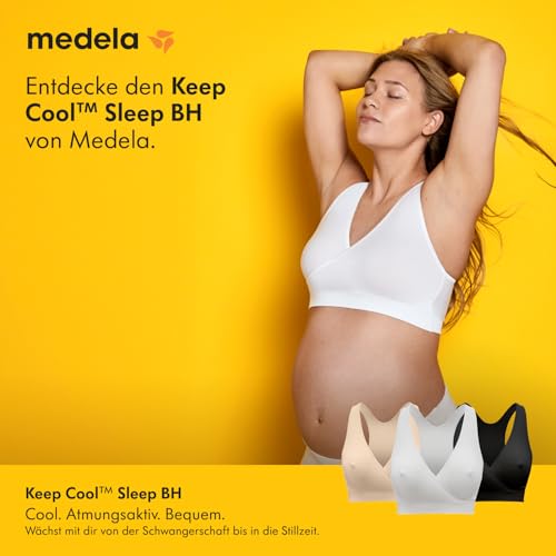 Medela Keep Cool Sleep Nahtloses Schwangerschafts- und Still-Bustier – BH ohne Bügel mit atmungsaktivem Rückenteil und Soft-Touch-Stoff