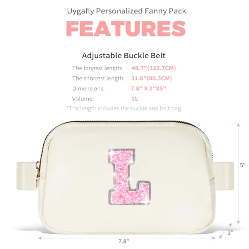 Image of Uygafly Gift for Teen Girls Kids Daughter Her - Birthday Gifts for 3 4 5 6 7 8 9 10 11 12 13 Year Old Girls,Fanny Pack Crossbody Bag Purse Belt Bag Cute Trendy Stuff | Cream,L