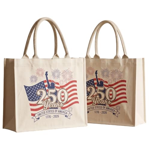 250th USA Anniversary Canvas Tote Bag (2pcs)