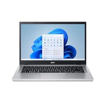 acer Notebook Aspire 3, tela FHD de 14 polegadas, Intel Core i3-N305, Intel UHD Graphics, memória integrada LPDDR5 de 8 GB, SSD NVMe de 128 GB, prata, Windows 11 Home, A314-36P-3772