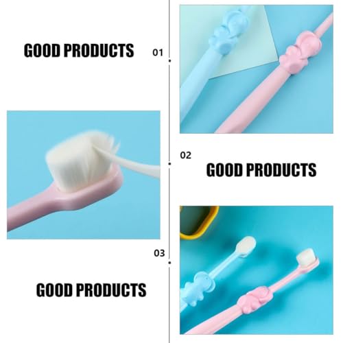 FRCOLOR 3stücke Kinderzahnbürste Manuell Für Junge Mädchen Cartoon-zahnbürste Als Elefant Mundpflege-zahnbürste Für Junge Mädchen Gründliche Und Sanfte Zahnreinigung – Bild 4