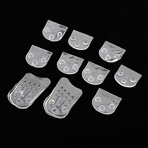 Broco Plantillas de aumento de altura, 5 capas Silicona ajustable Gel de elevación de talón transparente de silicona Almohadillas de plantilla secretas Respirable para hombres Mujeres Inserciones