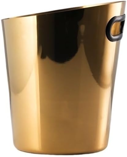 Ice Bucket, Slant Mouth Stainless Steel Ice Bucket, Bar Home Beer Kegs Ice Buckets For Parties(Rose Gold)