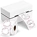 Whaline Winter Christmas Direct Thermal Labels Stickers Pink Silver Snowflake Self-Adhesive Printer Decals for Xmas Holiday DIY Candle Name Tag Logo Design, 500 Pcs