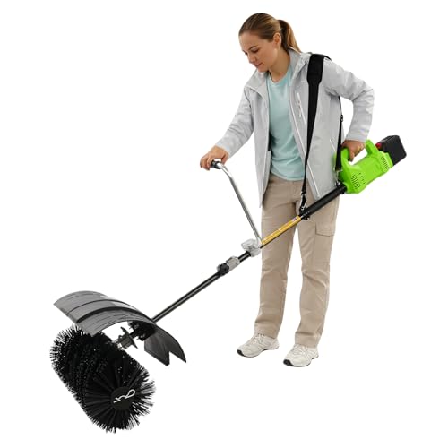 Spazzatrice manuale 800 W 2 in 1 soffiatore elettrico 7500 rpm multifunzione 14 m/s per prati, cortili, giardini, strade, parchi giochi, sentieri