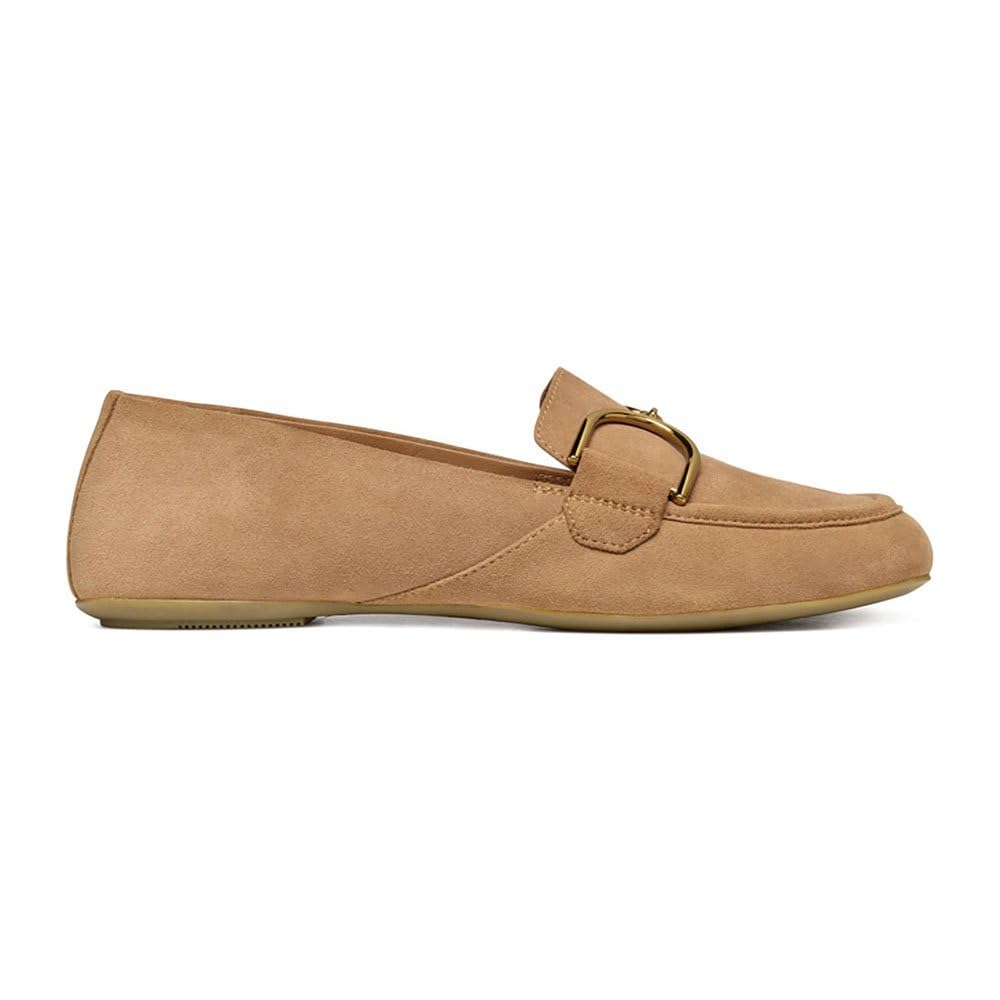 Geox Women's D Palmaria J Loafer Flat, Cognac, 4.5 UK