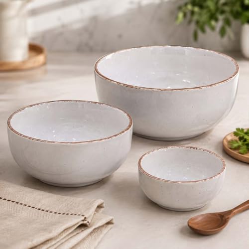 Image of The Earth Store Lavender Marble Ceramic Serving Bowl Set of 3 - 800ML, 580ML, 150ML Microwave Safe Bowl, Elegant Serving Bowl | Ceramic Bowl Set of 3 for Home | Restaurants | Gifting