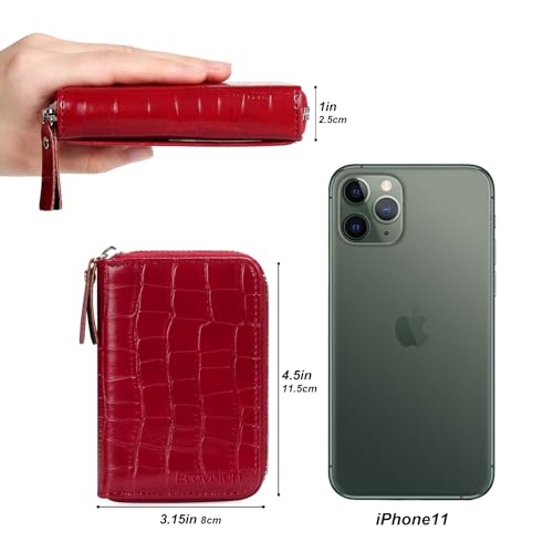 Image of Credit Card Wallet, RFID Card Case Wallet, Zipper Card Cases Holder for Men Women, RFID Blocking, KeyChain Wallet, Compact Size Card Organizer Case for Women