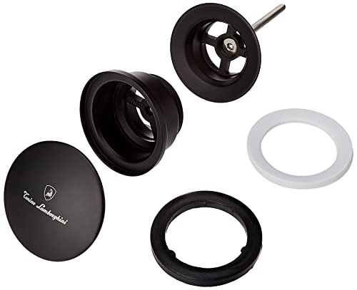 Paini 53YO945TCETSRA9TL Piston Black Automatisches Ablaufventil, Mattschwarz