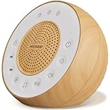 Housbay White Noise Sound Machine for Sleeping, 31 Soothing Sounds, Small Sleep Machine for Adults, Wood Grain Design for Bedroom & Noise Canceling