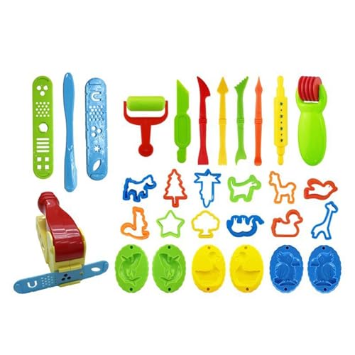 Juego de moldes de plastilina seguros para niños, para diseños creativos y divertidos de animales, plantas, vehículos, juego de moldes de arcilla para diseños creativos y divertidos de animales