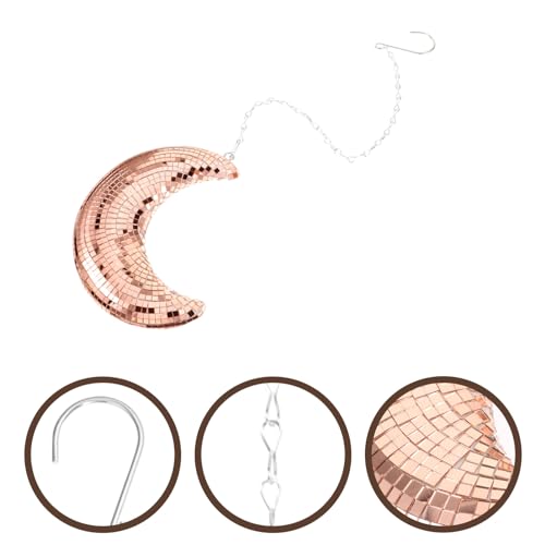 Bola espejada en forma de luna colgante UPKOCH, decoración reflectante portátil para fiestas, bodas y eventos, ornamentación única para iluminar cualquier ambiente miniatura 7