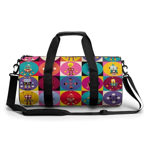 Sac week-end duffel bag de 45cm avec grande ouverture zippée pour le fitness