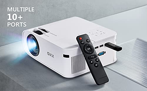 GXX G1 Outdoor Projector for Movies, 9500 LUX Portable Projector 5G WiFi FHD 1080P Projector Support 4K Home Theater Synchronize Smartphone Screens Compatible with Phone HDMI TV Stick PS5 GXX G1 Outdoor Projector for Movies, 9500 LUX Portable Projector 5G WiFi FHD 1080P Projector Support 4K Home Theater Synchronize Smartphone Screens Compatible with Phone HDMI TV Stick PS5