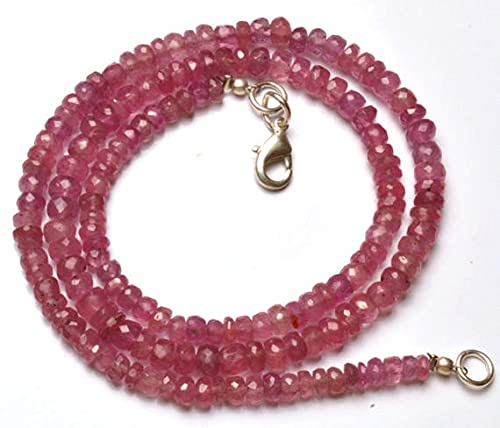 Saphir rose naturel en perles facettées de joaillerie pour création haut de gamme LKBEADS
