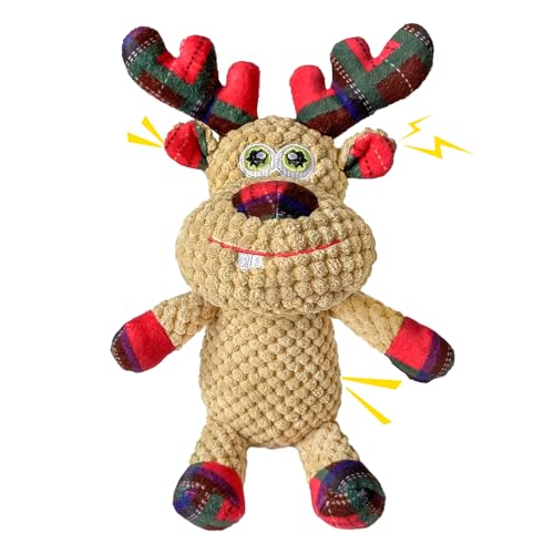 Juguete Mordible Navidad para Perros, Forma Reno Suave